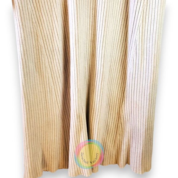 A New Day Cream Ribbed Knit Sweater Dress Mock Neck Midi Bodycon XXL - Picture 4 of 14